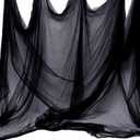 Whaline Halloween Black Creepy Cloth 276 x 87 inch Spooky Halloween Decoration Black Spooky Fabric Cloth Windows Doorways Scary Gauze for Haunted Houses Yard Wall Indoor Outdoor Party Decor Supplies