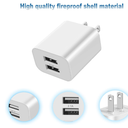 USB Wall Charger Block 2Pack Dual Port Cube Plug Power Charging Adapter Brick for Apple, for iPhone 16/17/Air/15/14/13/12/XS Max/XR/X/8/8 Plus/7/6,foriPad Mini/Air, for Samsung, for Kindle Fire, for LG Dual USB-C Wall Charger With PPS 60W