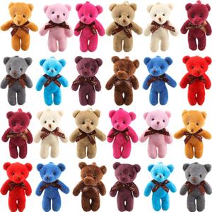 36 Packs 4.7 Inch Mini Teddy Bear Toy Plush Stuffed Bear Doll for Keychain Craft DIY Accessory Birthday Gifts Party Favors Supplies, 12 Colors