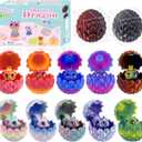 YVBBHE 12 PCS Small 3D Dragon Eggs with Dragon Inside, Mini Flying Dragons with Eyes and WingsEaster Basket Stuffers Mini Animal Easter Egg Set Suitable for Home & Office Decoration (B)