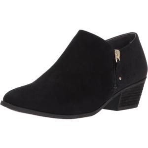 Dr. Scholl's Shoes womens Brief -Ankle Ankle Boot, Black Microfiber Suede, 9.5 Wide US