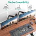 WALI Dual Monitor Stand for Desk, Dual Monitor Mounts for 2 Monitors up to 27 inch, 2 Monitor Desk Mount Holds up to 22 lbs, Height Adjustable Swivel Tilt Rotation, 75x75/100x100mm (M002), Black