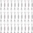 30 Pieces Silver Magnetic Jewelry Locking Clasps Necklace Clasps and Closures Bracelet Lobster Clasp Connector for DIY Necklace Bracelet Jewelry Making Supplies