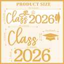 Class of 2026 Decal Sign for Balloon Arch - Graduation Decor for 2026 Grad Party, Congrats Grad Party Class of 2026 Event Planner Vinyl Decal