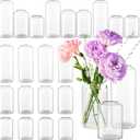 Glass Bud Vases, Set of 24 Clear Flower Vases in Bulk, 3 Sizes Small Flower Vase for Centerpieces Modern Bud Vase for Floral Arrangements, Dining Table Decor, Wedding, Home Decor