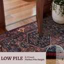 SERISSA Vintage Red Black 2x6 Runner Rug Non Slip,Washable Oriental Runners