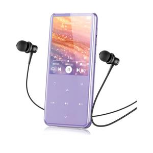 AGPTEK 64GB MP3 Player with Bluetooth, M3 2.4 inch Music Player with Speaker and FM Radio, Touch Buttons, Supports Up to 128GB(Purple)