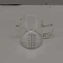 Honeydak 1 Pack 12oz Coffee Measuring Glass Cups Espresso Pitcher Heat Resistant Glass Coffee Measuring Cup Milk Frothing Pitcher Espresso Shot Glasses, Creamer Container, Microwave Dishwasher Safe