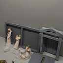 Nativity Deluxe plus Metal Stars and Angel, 18-piece Set