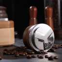 53mm Coffee Distributor, Espresso Distribution Tool, Adjustable Depth Espresso Tamper Leveler with Walnut Wood Handle Fits for 54mm Breville Barista Portafilter
