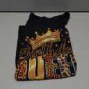 Birthday Queen Golden Crown American Afro Girls Women party T-Shirt