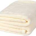 NANPIPER Fleece Blankets, Super Soft Flannel Fuzzy Blanket for Couch, Luxury Cozy Lightweight Microfiber Blanket Small Size,Ivory White,60×50"