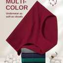 Cotton Underwear for Women High Waisted Full Coverage Briefs Soft Ladies Panties 5 Pack (Large)