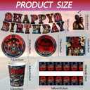 88PCS Birthday Party Full Supplies Kit：1 Banner + 6 Hanging Swirls + 20 (9-inch) Plates + 20 (7-inch) Plates + 20 Napkins + 20 Cups + 1 Tablecloth