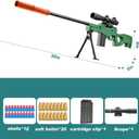 Kyliandi Soft Bullet Toy Gun Sniper Rifle with Scope Realistic Barrel Shell ejecting Foam Blaster Gun Dart Prop Backyard Outdoor Shooting Game for Boys Teens Adults Gifts Age 8-12 14 Years Old (Green)