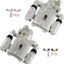cciyu Rear Left & Right Disc Brake Calipers w/Bracket 19B3302 19B3303 2005-2006 For Hyundai For Elantra,2004-2008 For Hyundai For Tiburon,2005-2009 For Kia For Spectra,2005-2009 For Kia For Spectra5