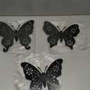 VividLadybug Set of 3 butterfly wall decor, Art Wall Decor, the ideal for interior and exterior decor, Yard Art, black Concise Decoration Hanging