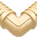 Yoebor Brass Hose Barb Fitting, 90 Degree Elbow, 1" Barbed x 1" Barbed (Pack of 2)