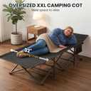 LILYPELLE Oversized XXL Folding Camping Cot, 78" L x 32" W x 18" H Heavy Duty Sleeping Cots with Carry Bag, Double Layer Oxford Portable Travel Camp Cots for Home, Office Nap and Outdoor Beach