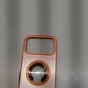 Magnetic Series Design for iPhone 16 Pro Max Case,[Compatible with MagSafe][Military Drop&Full Camera Lens Protector] Large Window Logo View Dust-Proof Matte Shockproof Cover,Orange