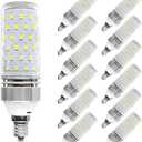 Super Bright E12 LED Bulbs, 16W 1500LM E12 Bulb, Daylight White 6000K Lights, CRI80+, 120W Incandescent Bulb Equivalent, E12 Base Non-Dimmable LED Lamp, 12 Pack