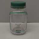 Salad Jar with Side Opening Meal Prep, Leakproof Salads Jar Container Pod for Lunch On-The-Go, Clear Food Salad Storage Container for Travel, Camping, Picnic - Green