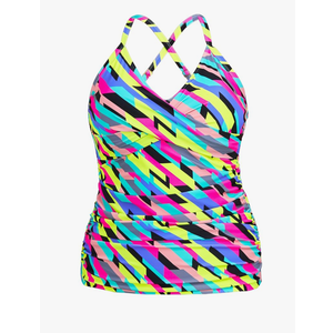 Ocean Blues Women's Vneck Tankini Top Only Ruched Tummy Control Bathing Siut Top No Bottom M