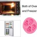 2 x Chocolate Candy Molds, Halloween Skulls Silicone, Fondant Mold for Cake Decoration Wedding Party Supplies Set of 3