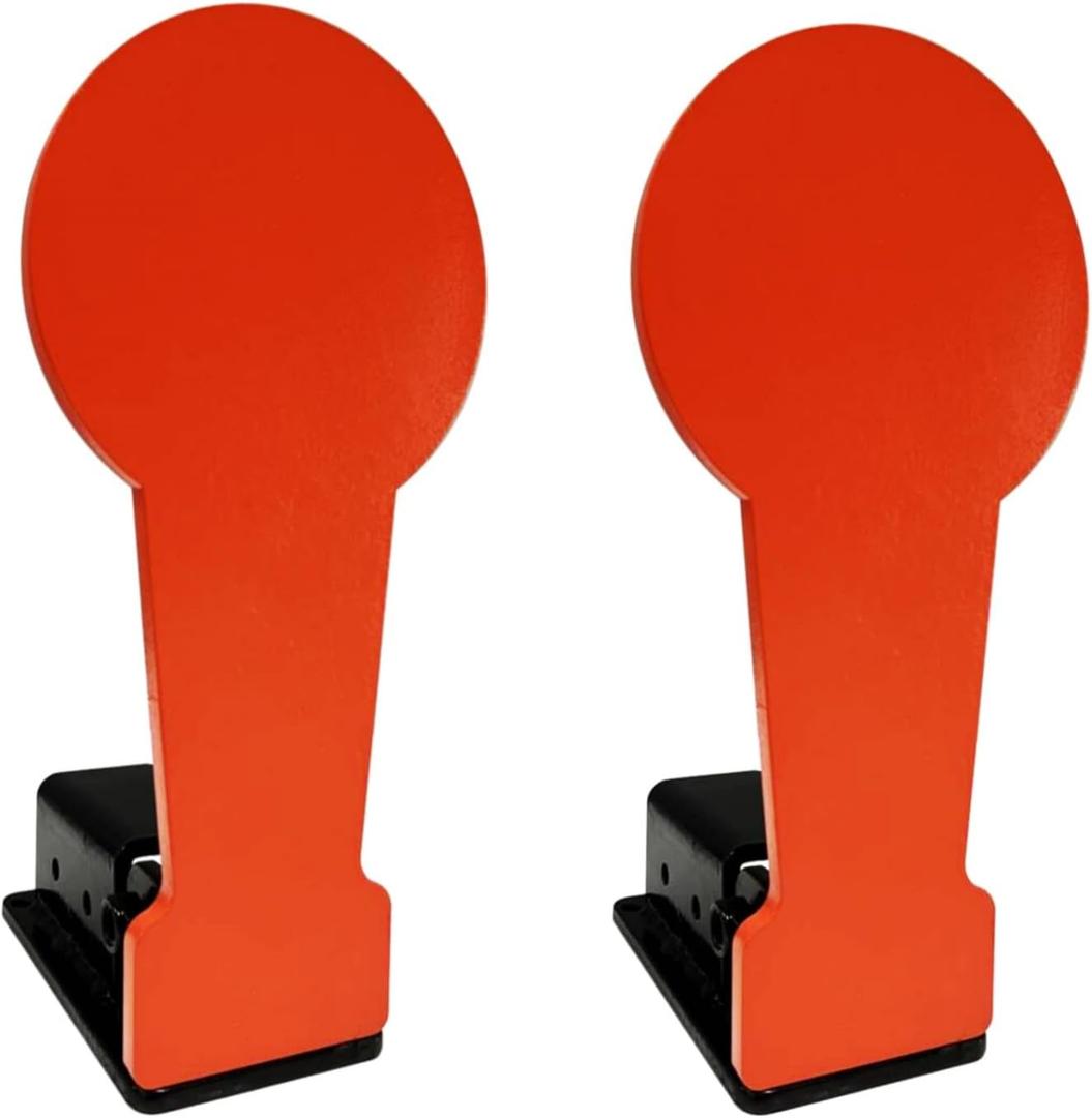Atflbox 3/8" AR500 12.8'' Classic Popper Steel Shooting Target, 6'' Plate Auto Reset Target for Shooting Range, Suitable for Pistol, Rifle, Handgun, Shotgun, Rimfire