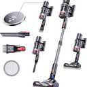 Silino Cordless Vacuum Cleaner 250W/25Kpa, Stick Vacuum Cleaners for Home with 40 Mins Max Runtime Rechargeable Powerful Suction Handheld Vacuum for Home, Hard Floor, Carpet, Shutters, Pet Hair, Car