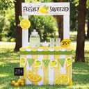 Briwooody Lemonade Stand Cardboard Display, 36 x 59 Inch Life Size Lemonade Stand Photo Booth Prop, Summer Party Decoration for Birthday Carnival School Event Fundraiser, 13 x 58 inches
