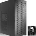 matx case, High Airflow Micro ATX PC Case, Support MATX, Mini-ITX, Micro ATX case Slim with USB3.0x1 I/O Port, Black with 80MM Fans