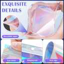JETMORE 300 Pcs Mylar Bags, Smell Proof Bags Foil Pouch, Holographic Resealable Bags for Small Business, Candy Sample Jewelry Bag Sealable Packaging for Party Favor Food Storage (2.4x3.9in)
