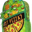 Teenage Mutant Ninja Turtles Backpack TMNT Got Pizza Travel Kids School 3D Book Bag, 17" x 3" x 13"
