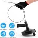 Drain Clog Remover, with Gloves and 33ft Flexible Plumbing Hair Catcher Drain Auger Cleaner Tool Set For Toilet(COLOR:Black)