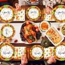 200 PCS Thanksgiving Plates and Napkins, Disposable Thanksgiving Decorations, Autumn Party Paper Dinnerware Supply, 9" and 7" Fall Maple Leaves Plates Napkins Forks for Home Friend Party Celebration