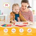JoyCat Wooden Letter Tracing Board for Toddlers 3-5, Magnetic Alphabet & Number Writing Practice Board with 36 Double-Sided Cards, Reusable Preschool Handwriting Toy, Travel Learning Activity