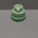 Lawfery Ceramic Cat Water Fountain, 2.1L/71oz Cat Fountain with 3 Carbon Filters and 2 Water Pumps, Cupcake Pet Water Fountain for Cats and Dogs (Green)