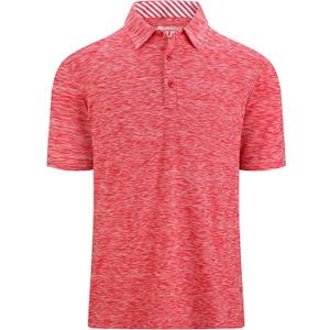 Alex Vando Mens Golf Shirt Moisture Wicking Quick-Dry Short Sleeve Casual Polo Shirts for Men (Red)
