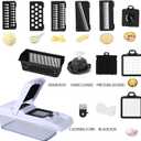 HercuCut Blade All-in-One Vegetable Chopper and Spiralizer Food Chopper with Container, Fruit Slicer, House Essentials, Kitchen Appliances & Gadgets (White/Black)