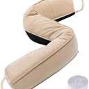 Sunolga 32" Door Draft Stopper Blocks Hot Cold Air with Removable Washable Cover for Gaps Up to 3", All-Season Noise and Wind Seal for The Bottom of Door and Window, Beige