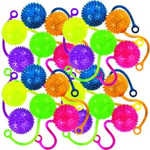 Fun Express Mini Neon Water YoYo Balls Bulk Set of 24 - Party Favors for Kids Birthday Goodie Bags | Prize Box Toys for Kids Classroom Treasure Box Prizes | Pinata Stuffers Carnival Prizes Ages 3-12
