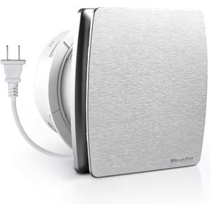 Venta 6 Inch Exhaust Fan  1.7 Sones, Quiet Wall Mount Bathroom Exhaust Fan  Powerful 141 CFM Airflow, Anti-Backflow, Energy-Efficient - For Kitchen, Garage, Office - Silver