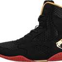 Venum Contender Boxing Shoes (12 Women/10.5 Men, Black/Gold/Red)