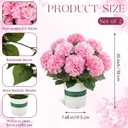 Suncalla 2 Pack Artificial Hydrangea Flowers in Pot, 20 Inch Faux Silk Hydrangea Arrangement, Gradient Purple Potted Fake Flowers for Table Centerpiece, Home, Wedding, Entryway Decor(Pink)