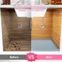 Sdpeia Under Sink Mat for [34" x 22"] Cabinet, Upgraded Silicone Waterproof Mat Kitchen Cabinet Liner Cabinet Protector Kitchen Organizers and Storage (Cyan Blue)