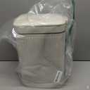 rejomiik Small Bathroom Trash Can with Lid Slim Soft Close Garbage Can Step Wastebasket Container Trash Bin for Office Bedroom Kitchen Living Room (2.6 Gallon Cream)