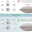 puredown Feather Down Filled 14x22 Pillow Inserts, Lumbar Pillow Inserts for Decorative Throw Pillow, Bed, Couch and Home Decor, 2 Packs