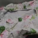 LIBERECOO Round Fitted Tablecloth with Elastic, Flannel Backed Vinyl Tablecloths for 56" Tables, Waterproof Wipeable Reusable Plastic Table Cloth for Indoor & Outdoor, Enchanted Rose Garden