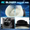 Front AC Heater Blower Motor Fan 700017 1F1Z-19805-AA E8DZ-19834-A Fits for 1996-2007 Ford Taurus /1996-2005 Mercury Sable - Air Conditioning Blower Motor with Fan Cage